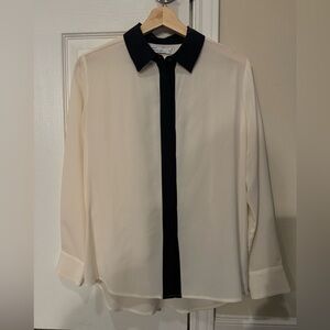 Grana Cream and Black signature silk shirt